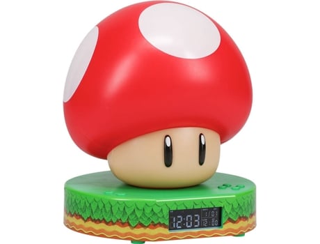 Relógio Despertador PALADONE Super Mario: Super Mushroom Vermelho