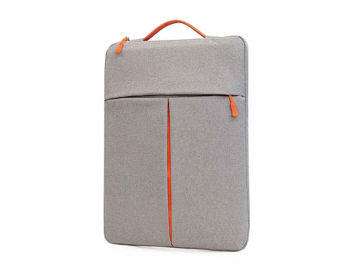 Bolsa Para Computador Portátil 15.6 Polegadas Impermeável Com Interior Macio E Bolso Auxiliar Cinzento, Com Design Funcional Elysve