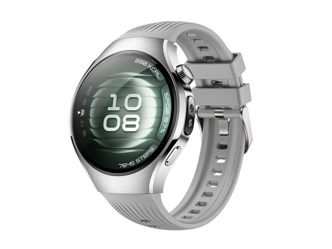 Bracelete para Huawei Watch 5 Silicone Vertical com Fivela de Aço Prate Cinza XIAOMOYU (42mm)