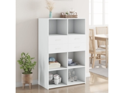 Armario alto 80x42,5x124 cm Derivados de madera Blanco