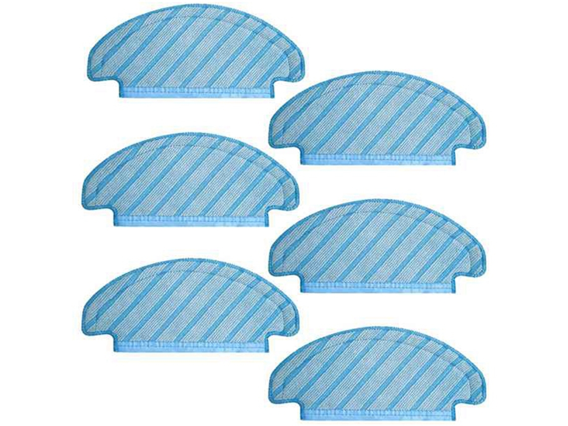 Toalhetes de limpeza de 6 peças para Ecovacs Deebot Ozmo T8 Peças de aspirador de pó esfregando almofadas de pano