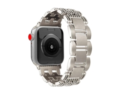 Bracelete para Apple Watch 46/49/45/44mm Aço Inoxidável com 5 Listras Starlight XIAOMOYU