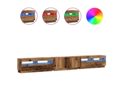 TV Móvel com Luzes LED Derivadas da Madeira Madeira Velha MAISON EXCLUSIVE