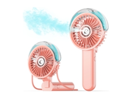 Ventilador Portátil Dobrável 180° Com Função De Névoa, 3 Velocidades, Reservatório De 30ml, Recarregável Via Usb - Para Viagens, Camping