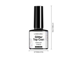 Gel De Cor Para Unhas, Ideal Para Manicures, Gel Funcional.top Coat Com Glitter