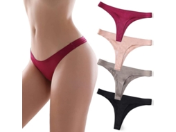 4 Pacote Tanga Sem Costura Para Mulheres Respiráveis E Sem Mostrar Roupa Íntima Sexy E Confortável