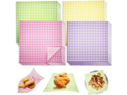 200 Folhas De Papel Encerado Para Frios - 30x30 Cm Antiaderente Embrulhar Pão, Sanduíches, Hambúrgueres Ideal Piqueniques, Festas E Churrasc