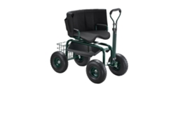 Carrinho De Jardim, Assento Confortável, Rodas Para Todos Os Terrenos, Com Encosto