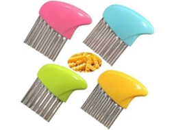 Conjunto De 4 Cortadores De Aço Inoxidável Ondulados, Fatiadores De Batata Ondulados, Seguros E Duráveis ​​para Frutas E Vegetais. Everley891