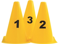 Conjunto De Cones Numerados Megaform Com 10 Peças Para Uso Interno E Externo.