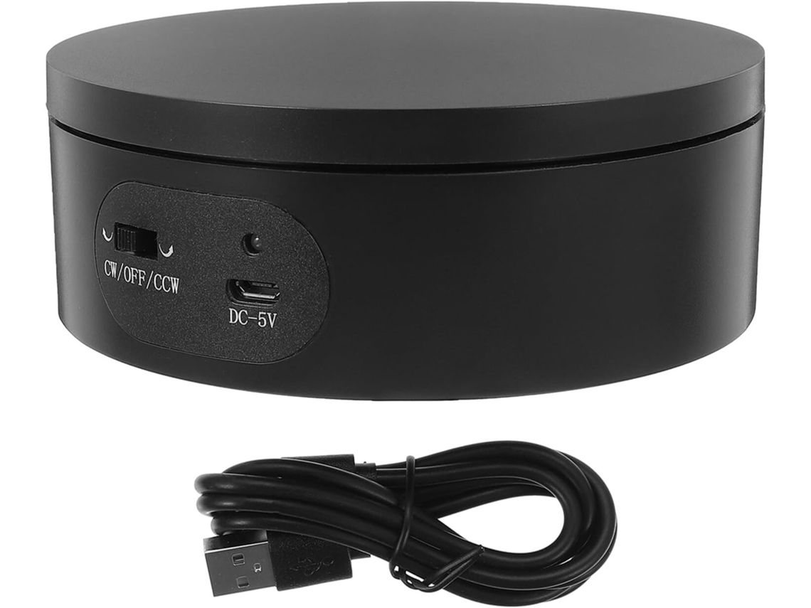 Suporte Giratório Elétrico Para Exposição De Joias, Plataforma Giratória Automática, Material Abs, Fácil De Usar E