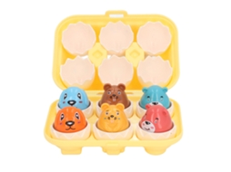 Primerox 6pcs Brinquedo de Correspondência de Forma de Ovo Educativo para Crianças Twist Egg Df32