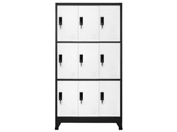 Cacifo Aço 90x45x180 cm Antracite e Branco MAISON EXCLUSIVE