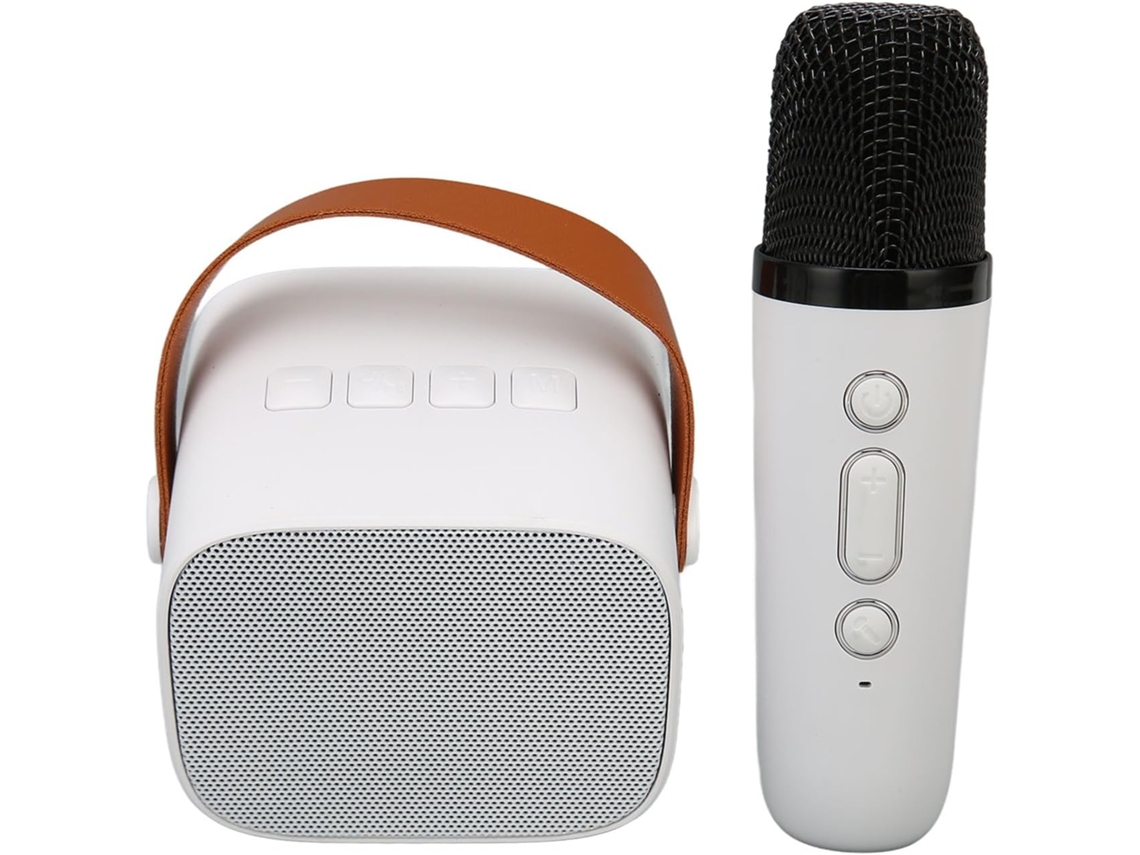 Caixa De Som Bluetooth Com Microfone, Máquina De Karaokê Retrô (branca)