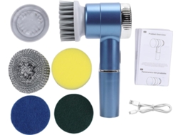 Escova De Limpeza Elétrica Com 3 Velocidades Ajustáveis E Lâmina Rotativa Para Cozinha, Banheiro, Azulejos, Box E Vidro