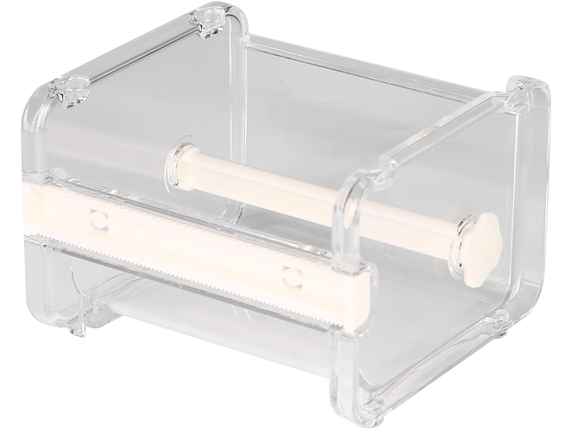 Dispensador de adesivo de mesa reforçado Sungooyue, suporte de adesivo de plástico transparente, 10 unidades, 3 x 9, 1 x 7