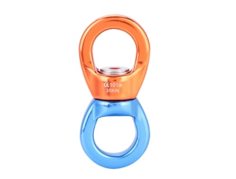 Conector Rotativo Metálico Pesado 360° Com Anel Giratório Para Escalada, 35 Kn Eioororriy