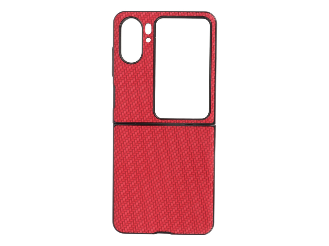 2026zentro-capa De Proteção Para Oppo Find N2 Flip Com Textura De Fibra De Carbono Vermelha