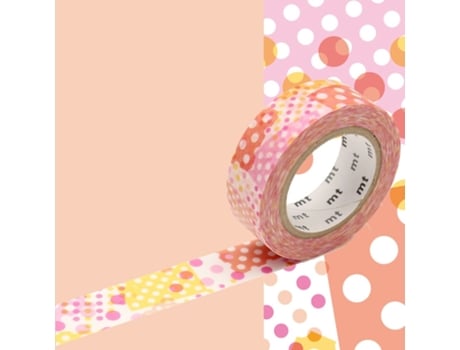 Fita Adesiva de Bolinhas Rosa 1,5 cmx7 M YOUDOIT
