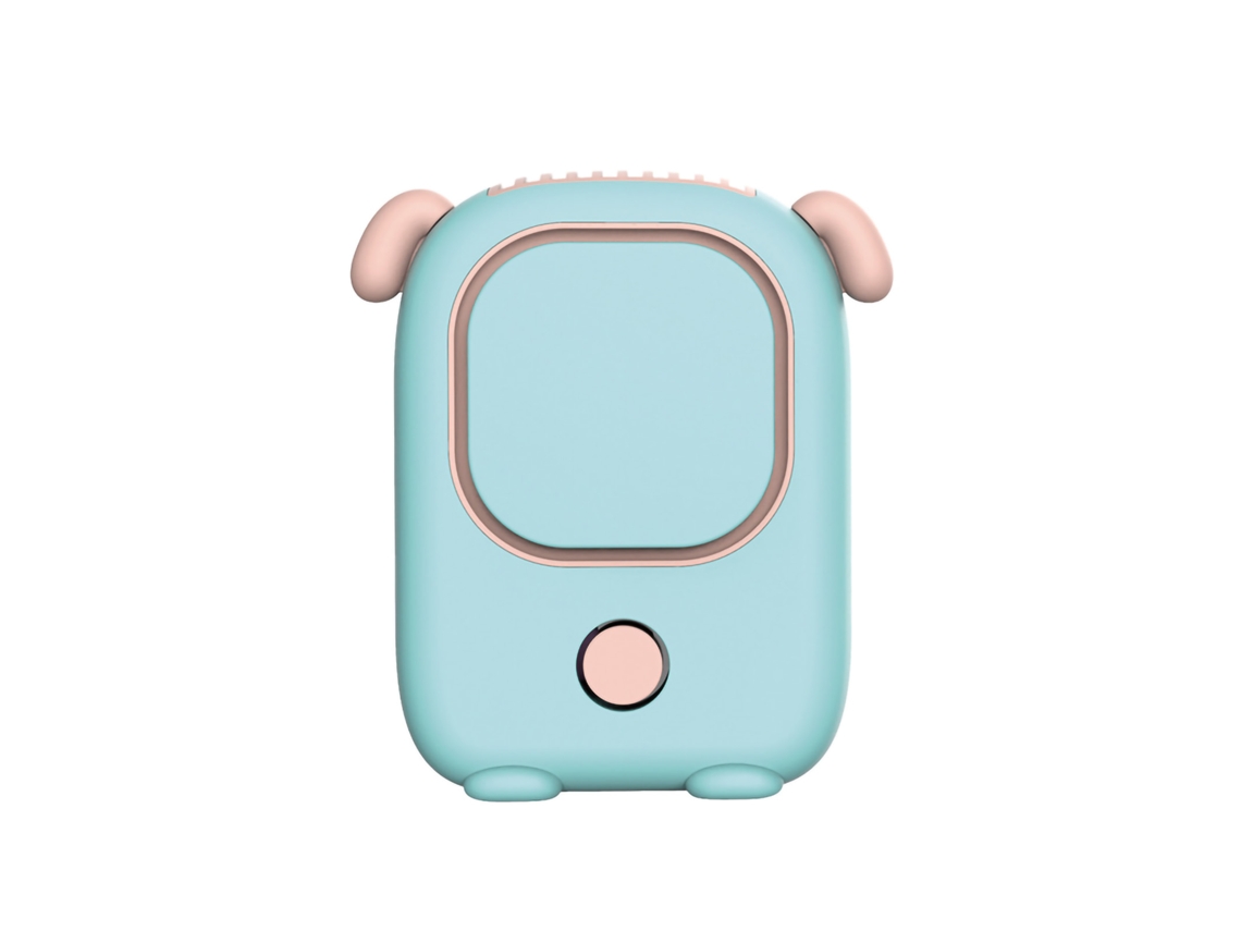 Ventilador de Pescoço Sem Lâminas Usb Portátil Azul Carregável