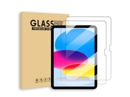 Película de vidro temperado 2.5D para iPad, kit com 2 unidades para iPads de 10 e 10,9 polegadas.