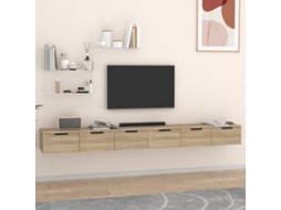Vidaxl Armários De Parede 2pcs 102x30x20cm Derivados De Madeira Sonoma