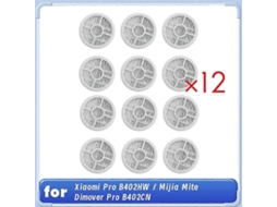 12 Peças Filtros Para Aspirador De Pó Antiácaros Pro B402hw / Removedor De Ácaros Pro B402cn Peça Acessória Aquaforge