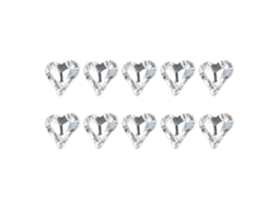 10x Pingentes De Arte Em Unhas, Strass Em Forma De Coração, Forma Irregular, Cristais, Gemas, Decorações De Arte Em Unhas De Acrílico Hengrongshen