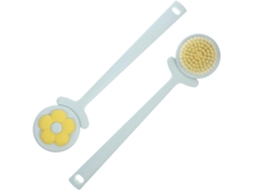 Hemobllo Conjunto De 2-buchas Luffa Com Cabo Longo Para Banho, Esfoliação Corporal, Escova De Banho, Aplicador De Loção