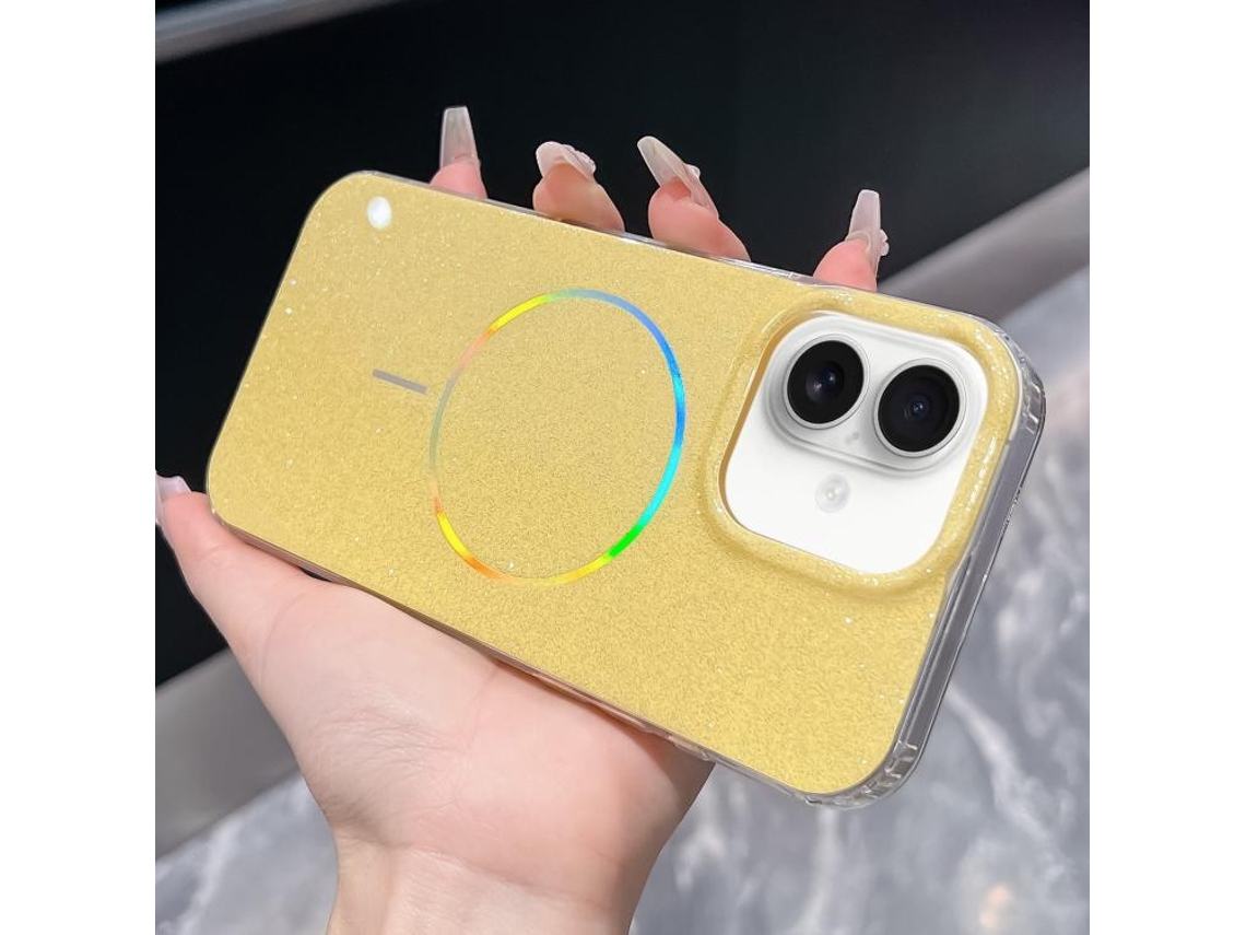 Capa Para Iphone 17 Com Glitter E Magsafe Imd Com Cobertura Total.