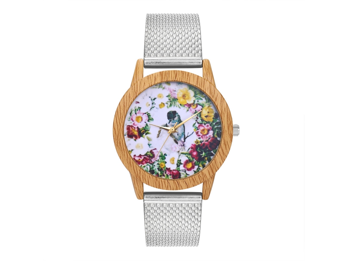 Reloj De Cuarzo Unisex Con Correa De Silicona/malla Plata, Casual Y Moderno