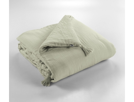 Cama Extremo Gaïa Agua LEFFET PAPILLON Algodão Verde (90x200cm)