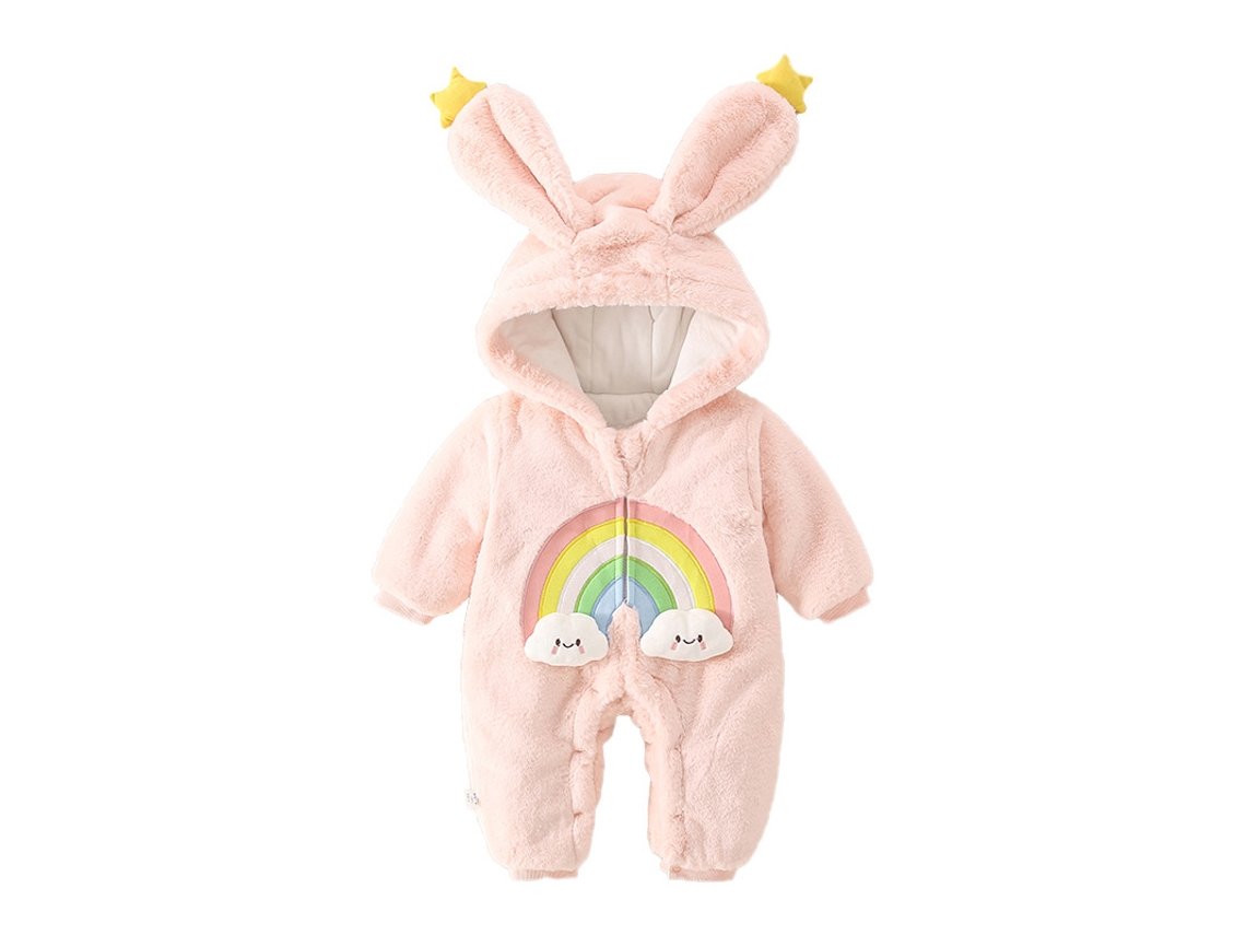Roupas de Natal Coelho Pequeno Macacão de Inverno Engrossado Macacão Infantil 73Cm