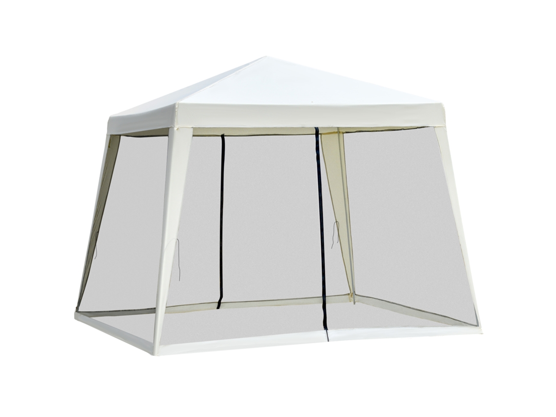 Sol Colonial Arbor Barnum com Mosquiteiros Bege Preto S/MARCA (3x3x2,45m)