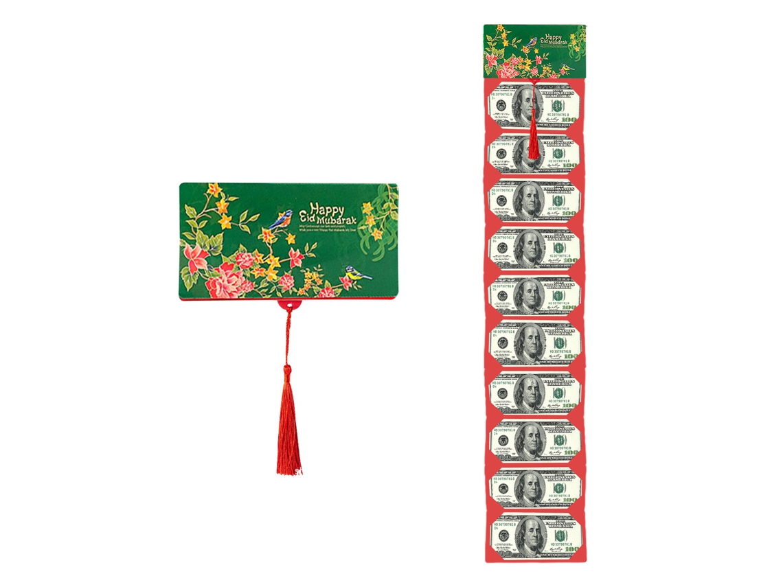 Laxiscreed Carteira De Papelária Verde Com Puxador, 10 Compartimentos Para Cartões, Estilo Floral E Pássaros