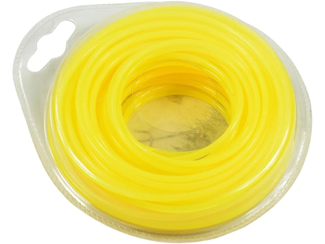 Fio De Nylon Amarelo De 15 M Para Aparador De Grama | Cortadores De Grama A Gasolina
