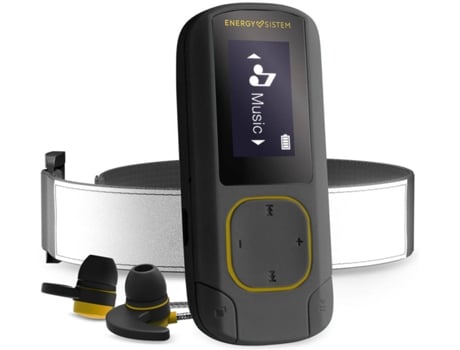 Leitor MP3 Energy Sistem Clip BT Sport Amber (16GB -Autonomia até 10h - Preto)