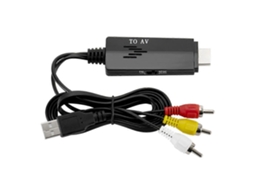 Fio De Conversão Hd Para Av Para Interface Rca 480 E 576 Cabo De Conversão De Vídeo Macho A Macho Para Tv, Vhs E Vcr