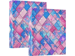 Pasta de Arquivo com Cristais Anime O Dia dos Namorados, 3,8cm, 3 Anéis com Sacos, Pacote com 1 ou 2 Unidades