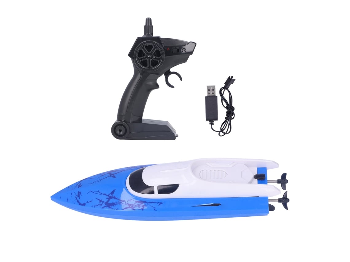 Ats barco de Controle Remoto Mini para Crianças de Alta Velocidade 2.4g Sem Fio Recarregável Usb Azul Escuro 607