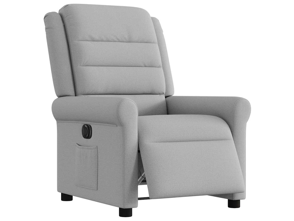 Poltrona de Sala - Cadeira de Descanso - Poltrona Reclinável Elétrica Tecido Cinzento nublado HARLANV1