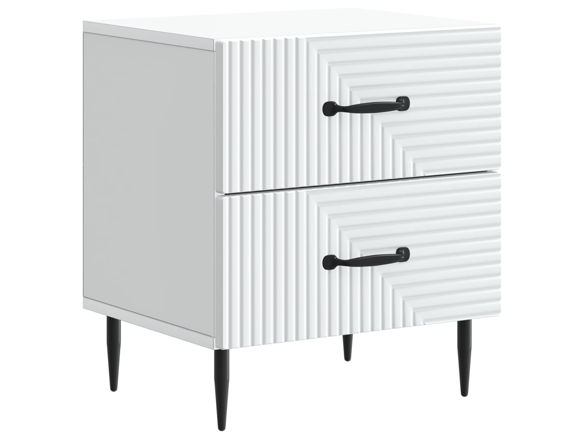 Maison Exclusive - Armário De Cabeceira Com Gaveta Branco 43 X 34,5 X 47,5 Cm