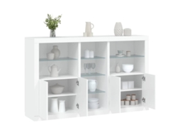Vidaxl Aparador Com Luzes Led 162x37x100 Cm Branco
