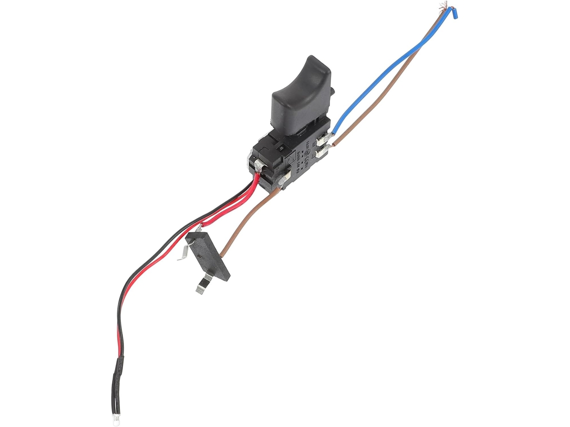 Interruptor Eletrônico Preto Para Furadeira, 12v 16a, Com Botão De