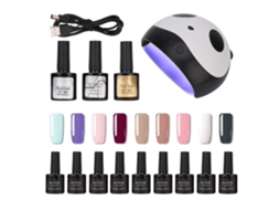 Kit De Esmalte De Unhas Em Gel Com Base, Top Coat, Removedor E Secador De Unhas Led 36w (tipo 01)