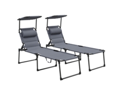 Conjunto de 2 Instruções Dobráveis, PENGJIANG SHOP, com Custo e Proteção Solar, 70x200x45cm
