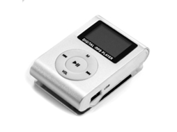 Mini Reprodutor De Música Mp3 Portátil Com Clip De Metal, Tela Lcd, Suporta Cartão Tf, Prata