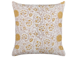 Cojín Decorativo Beliani Amara De Algodón Blanco 45x45x10