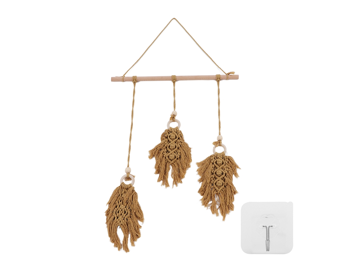 Parede Macramê Boho Decorativa Tecida À Mão para Sala e Quarto