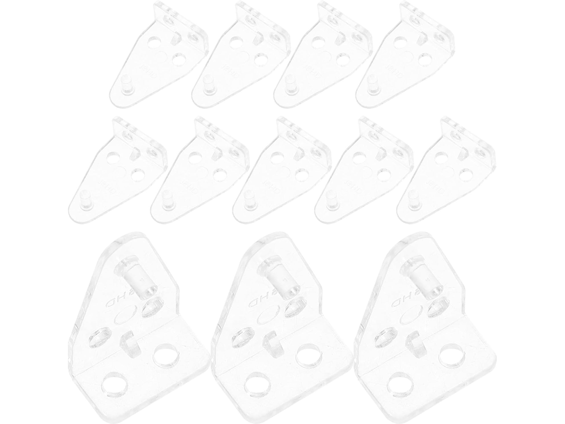 Conjunto De 12 Suportes Transparentes Plástico Para Persianas Rolo, Fáceis De Usar E Aplicar, Acessórios Duráveis Para